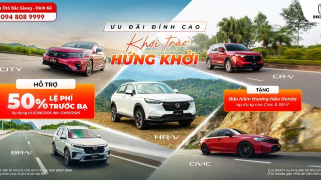 Khuyến Mại Ô Tô Honda Tháng 6/2025 | Honda Ôtô Bắc Giang – Dĩnh Kế