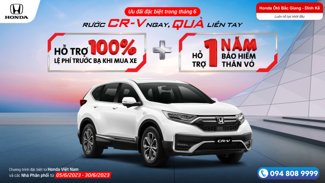 “Rước CR-V ngay, Quà liền tay” - Ưu đãi siêu hấp dẫn khi mua Honda CR-V trong tháng 6