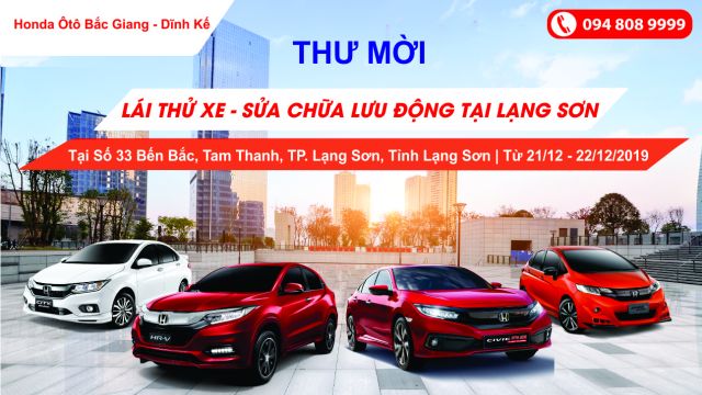 ﻿Chương trình Lái thử xe - Sửa chữa lưu động tại Lạng Sơn
