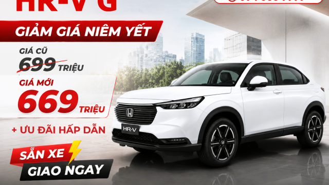 Honda HR-V G giảm giá 30 triệu đồng | Honda Ôtô Bắc Giang