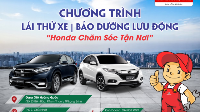 CHƯƠNG TRÌNH PM - MOBILE VÀ LÁI THỬ XE TẠI TP.LẠNG SƠN