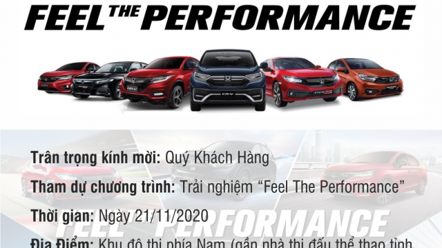 THƯ MỜI CHƯƠNG TRÌNH LÁI THỬ XE FEEL THE PERPORMANCE